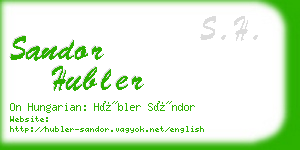 sandor hubler business card